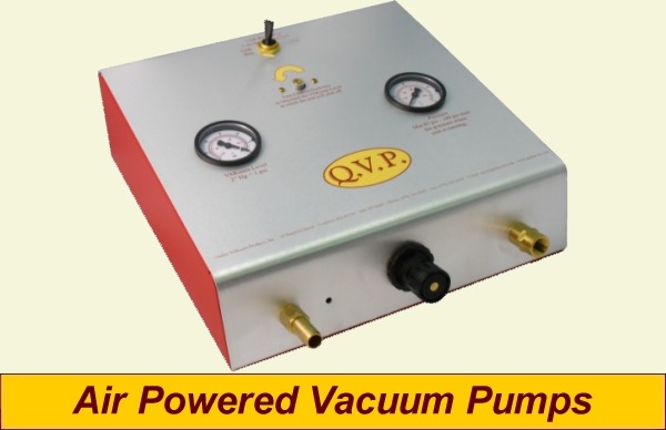 Air popwered vacuum pumps and link to air powered vacuum pumps page
