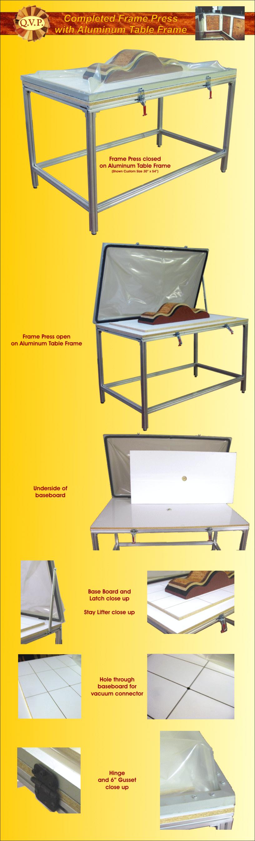 complete frame press with table stand data sheet