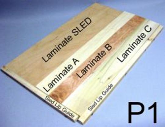 Edge glueing laminate sled for vacuum press