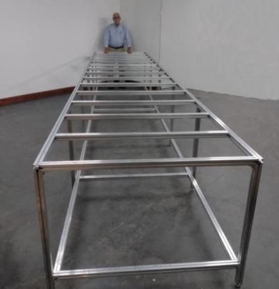 4 by 20 structural aluminum table stand