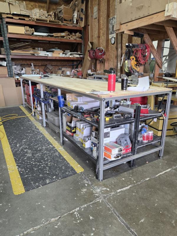 Custom assembly table in four sons woodworks fully assembled